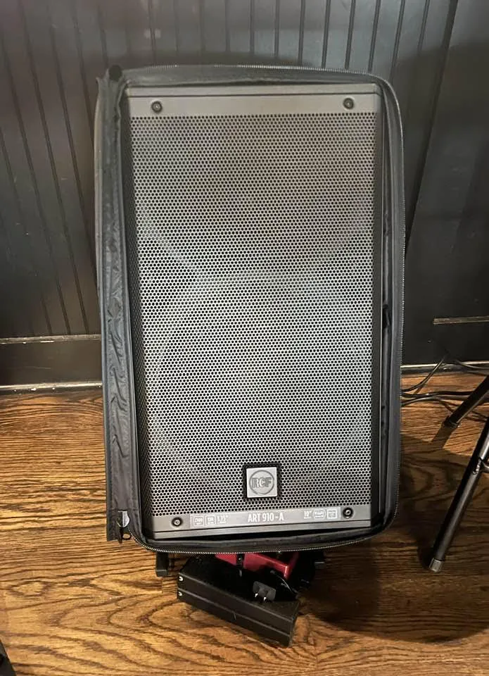 RCF ART 910-A powered speaker at a gig